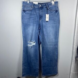 Judy Blue Jeans Women's 20W 90s Straight Fit High Waist Distressed JB88661